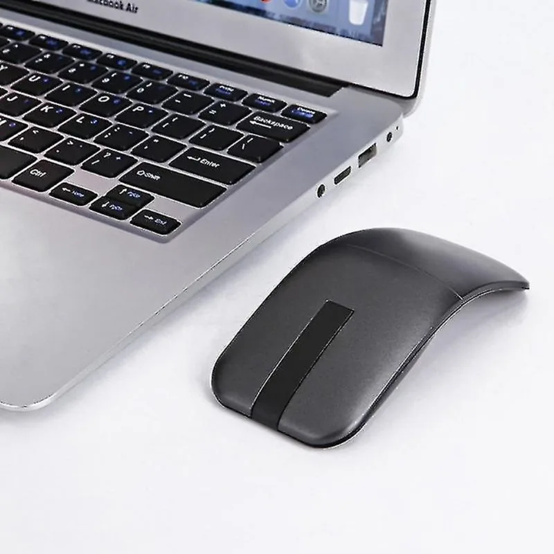 Conjuntos de acessórios de computador arc touch slim dobrável 2.4ghz mouse sem fio touch preto