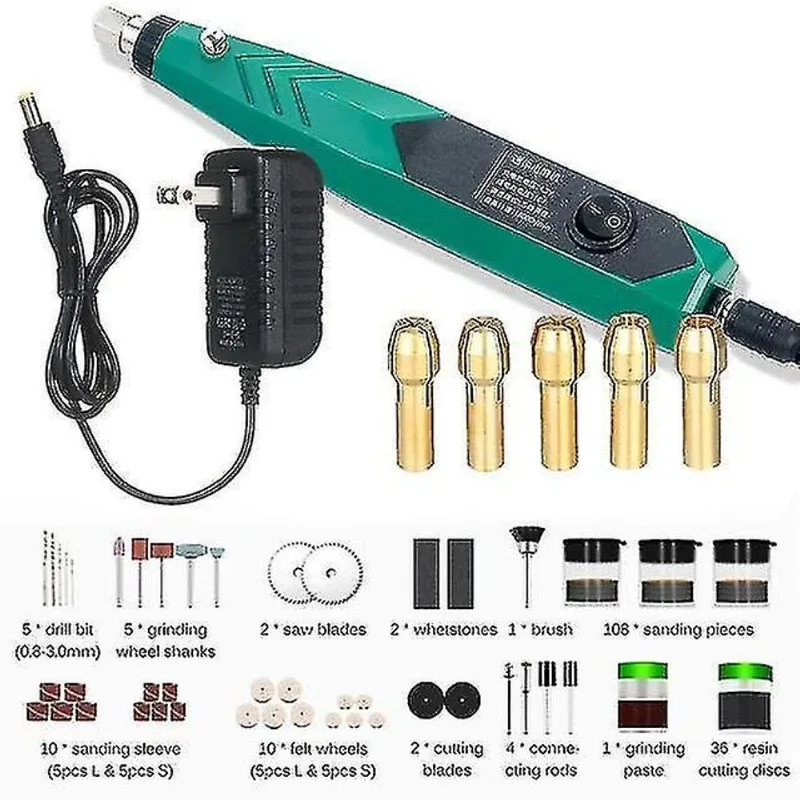 Broca de chave de fenda kit de ferramentas rotativas sem fio moedor elétrico multifuncional mini portátil recarregável sem fio