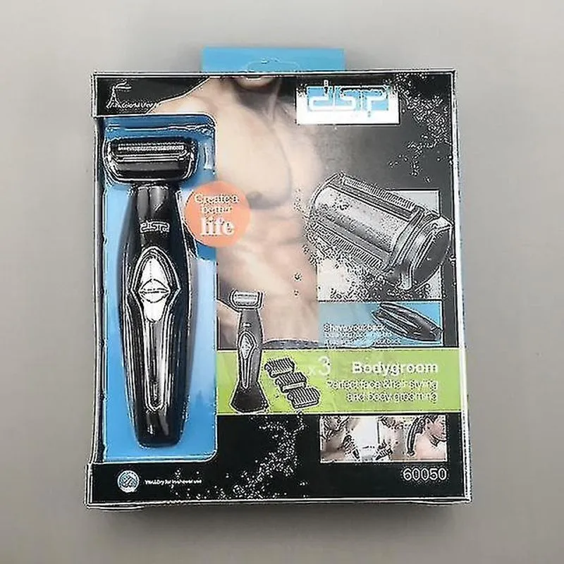 Máquina de barbear para trás do corpo de barbear elétrico masculino barbeador elétrico cabelo bodygroom folha facial barba de barbear elétrica