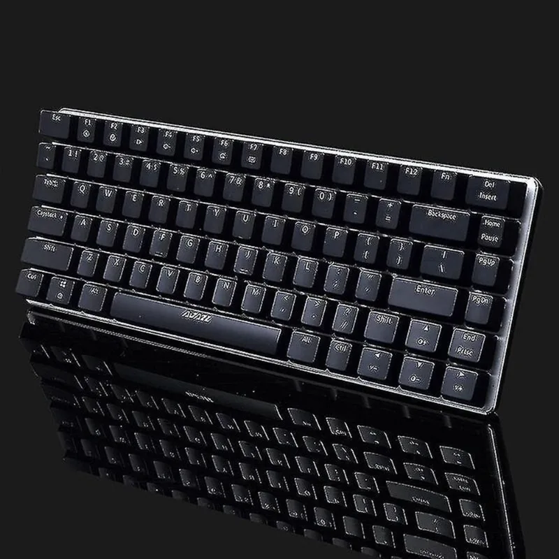 Conjuntos de acessórios de computador ajazz 82 teclas teclado mecânico para jogos de computador portátil eixo azul preto