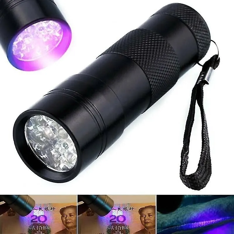 Luzes de acampamento lanternas mini uv ultra violeta lanterna led portátil 395nm encontrar fluidos corporais de urina