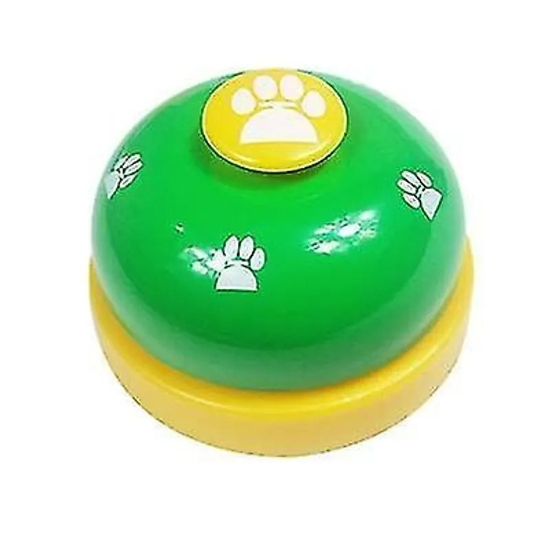 Brinquedos para cães criativo treinador de sino para animais de estimação gato cão brinquedo sino verde + amarelo