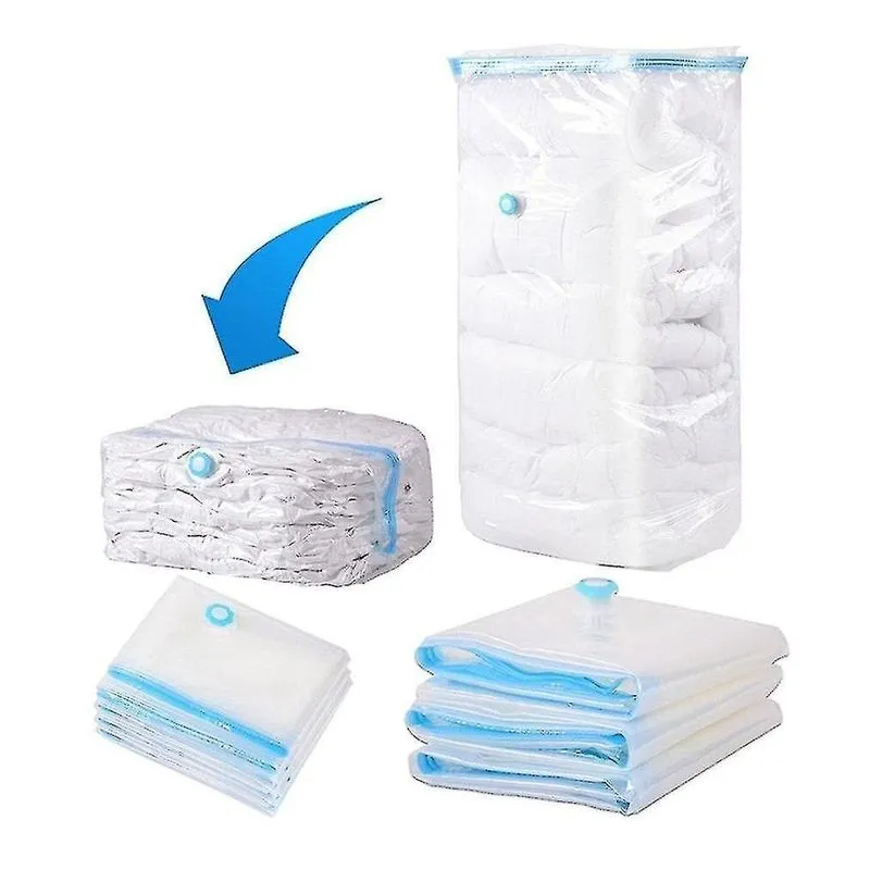 Sacos de armazenamento doméstico 80x100 cm saco de vácuo doméstico de grande capacidade organizador comprimido para colchas roupas transparentes