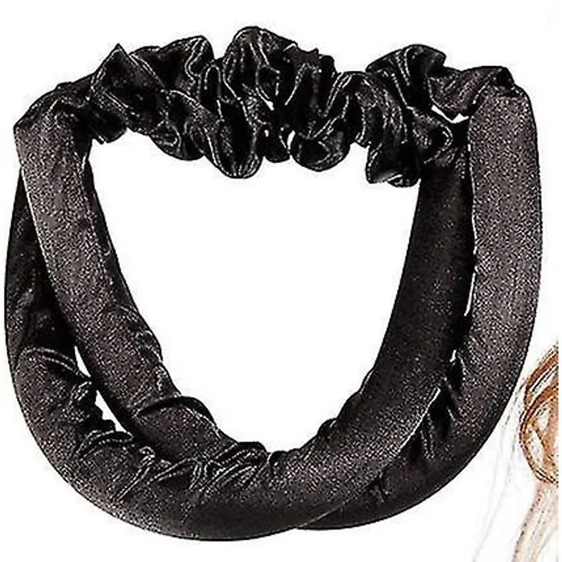 Grampos de modelador de cabelo pinos rolos de cabelo para dormir hastes de ondulação flexíveis modelador de cabelo de onda mágica sem espiral de calor pêra preta