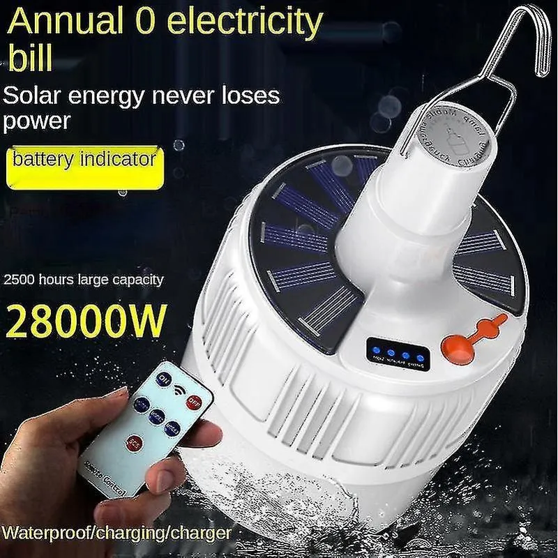 Luzes de acampamento lanternas lâmpada led novo solar ao ar livre à prova d'água lâmpada recarregável móvel mercado noturno barraca doméstico