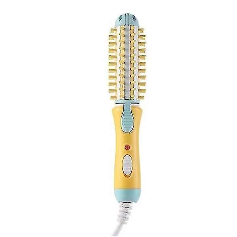 Alisadores de cabelo mini alisador de cabelo elétrico secador de cabelo ferro de ondulação iônico cerâmico amarelo