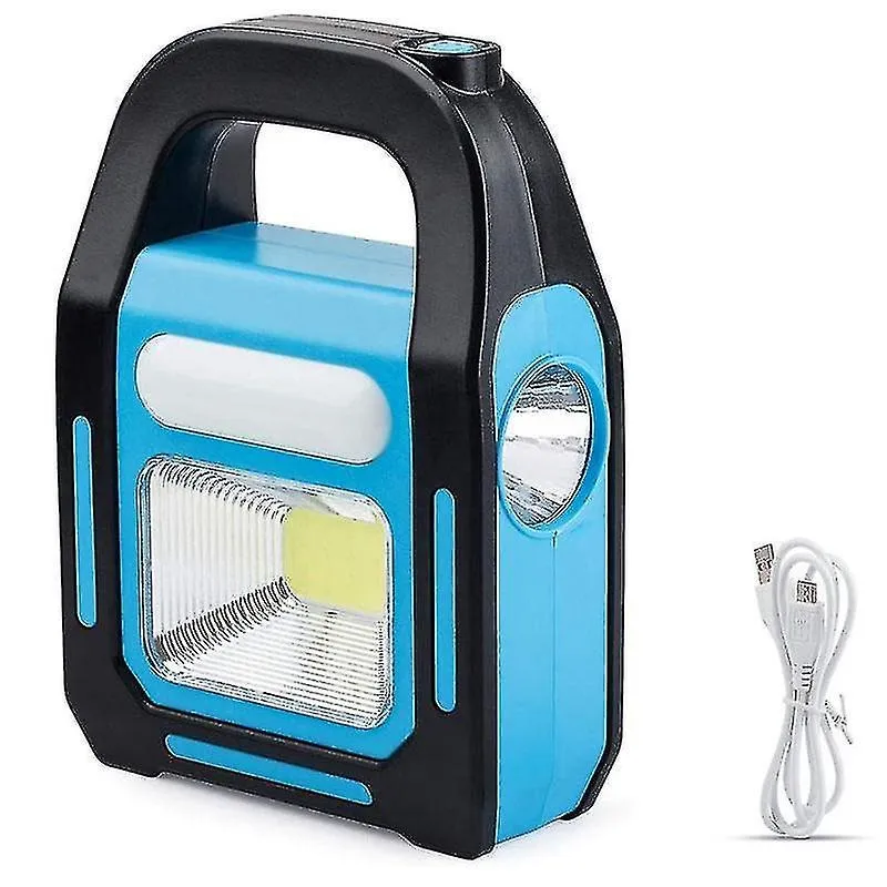 Luzes de acampamento lanternas 3 em 1 solar usb recarregável cob levou lanterna de acampamento de carregamento para dispositivo de emergência à prova d'água