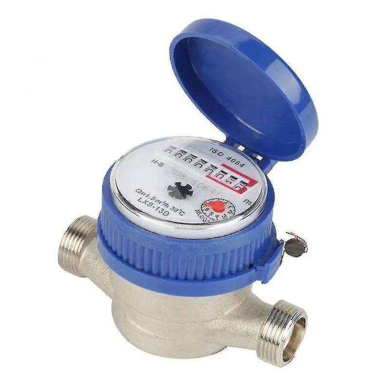 Controladores de medidores de fluxo jardim cozinha doméstica universal inteligente 15mm 1/2 polegada medidor de água fria contador rotativo medidor de fluxo torneira