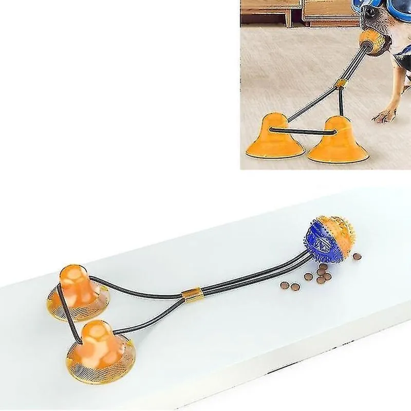 Gaiola de pássaro banhos de pássaros dentes molares vazando bola resistente a mordidas brinquedo duplo para cães laranja claro