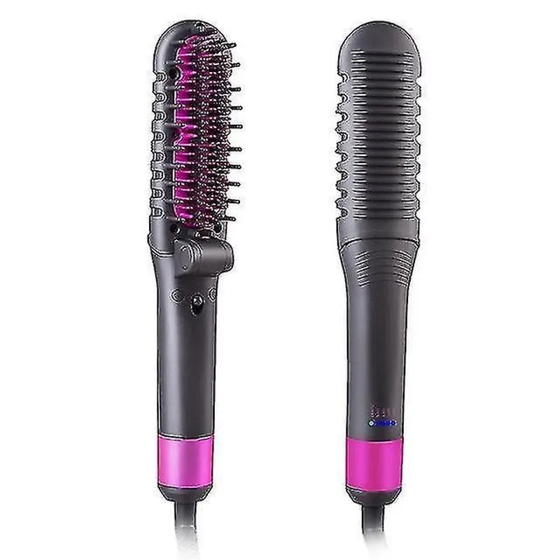 Alisadores de cabelo multifuncional dobrável alisamento de cabelo escova de pente portátil mini cabelo de ânion cerâmico elétrico