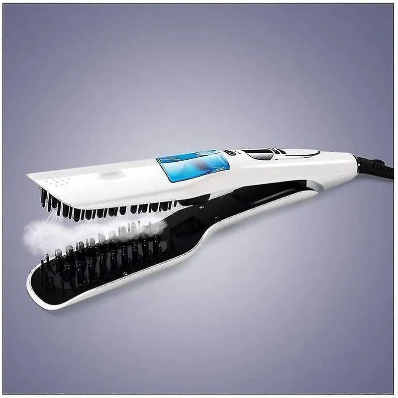 Alisadores de cabelo vaporizador de vapor de íon negativo alisador de cabelo pente alisador de cabelo elétrico placa tala de cabelo seca