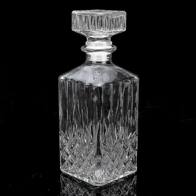 Decantadores de garrafa de vidro de diamante dosador de vidro vintage licor de uísque garrafa de cristal garrafa de bebida decantador de garrafa bar