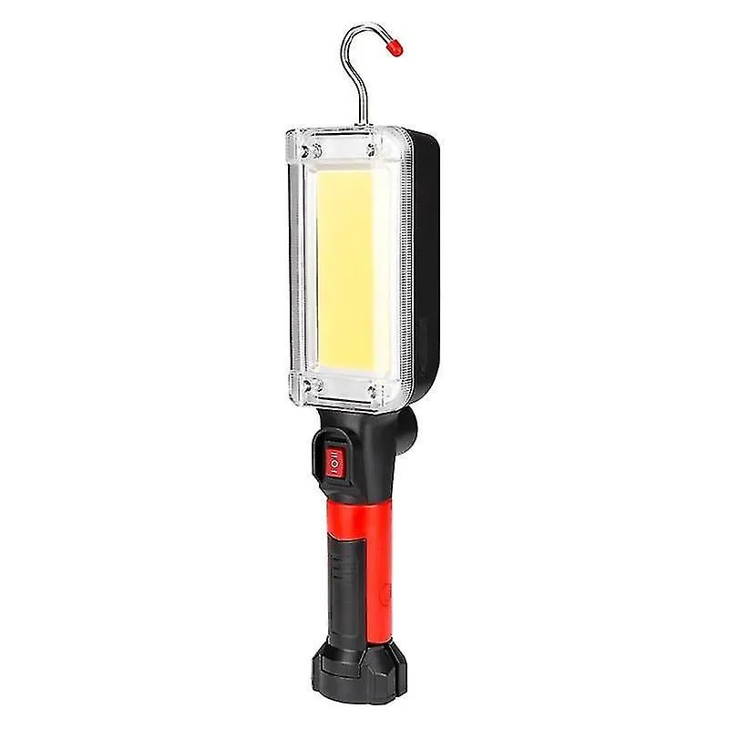 Luzes de acampamento lanternas lanterna portátil poder lanterna por 2* 18650 bateria led cob lanternas de iluminação de trabalho magnético