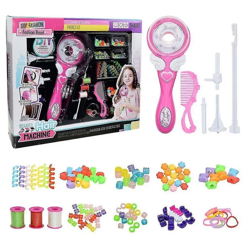 Modeladores de volume de coque de cabelo copoz elétrica automática trança de cabelo ferramentas de estilo rápido fácil diy máquina de trança presente caixa grande