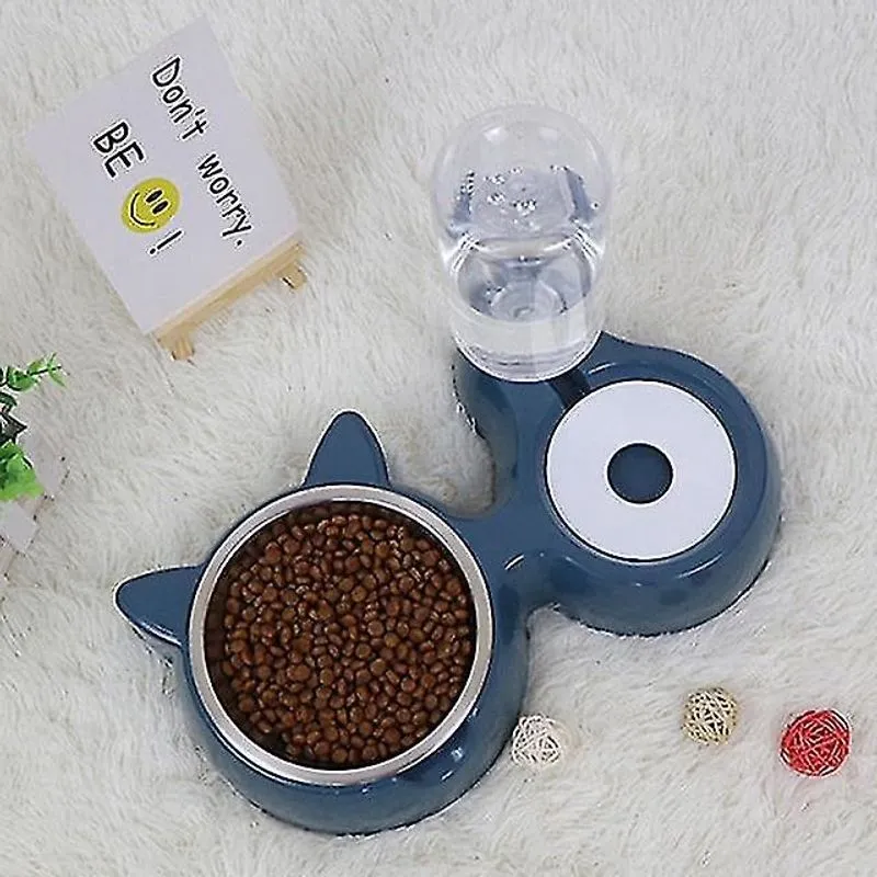 Distribuidores de alimentos tigela para gatos de estimação alimentador automático tigela de comida para cães e gatos dispensador de água tigela dupla bebendo elevado