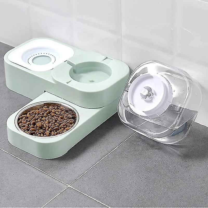 Dispensadores de alimentos para cães de estimação tigela de gato alimentador automático fonte de água potável para cães tigelas de filhote de gatinho interno