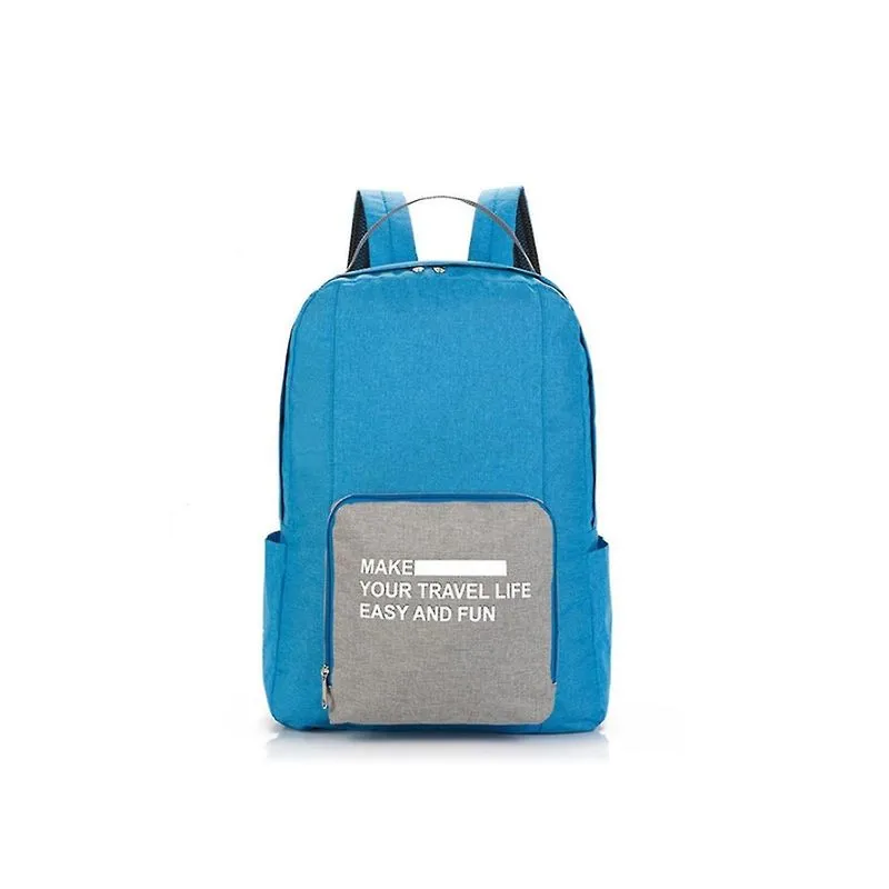 Bolsas de viagem mochila dobrável de ombro mochila portátil de grande capacidade azul azul 32x14x46cm