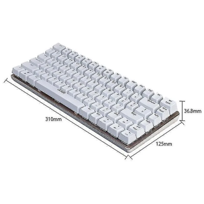 Conjuntos de acessórios de computador ajazz 82 teclas teclado mecânico para jogos de computador portátil eixo azul branco