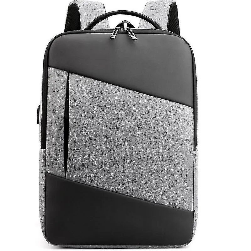 Mochilas bolsa de computador de grande capacidade mochila de negócios Bolsa para laptop de 15,6 polegadas cinza