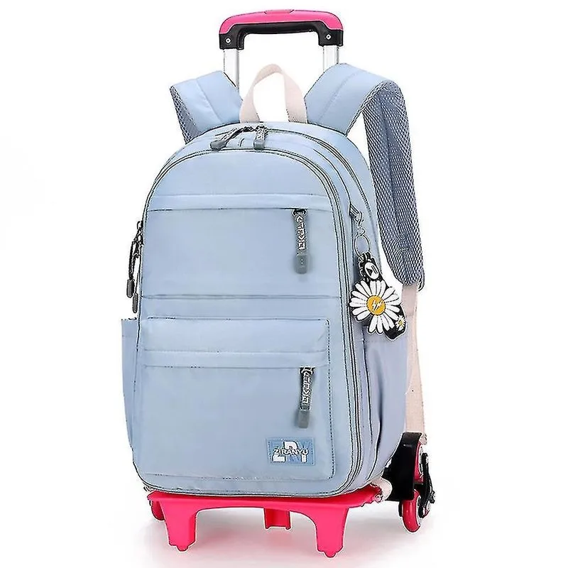 Mochilas de escola azuis para meninas: resistente, espaçosa e com rodinhas