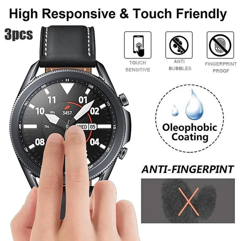 Protetor de tela de vidro temperado para Samsung Galaxy Watch 3 41mm