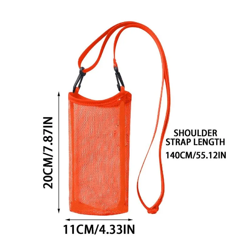 Malha Straddle Strap Garrafa de água Tampa de garrafa Capa de copo Capa protetora Bolsa de capa de copo de água Bolsa de armazenamento infantil ao ar livre