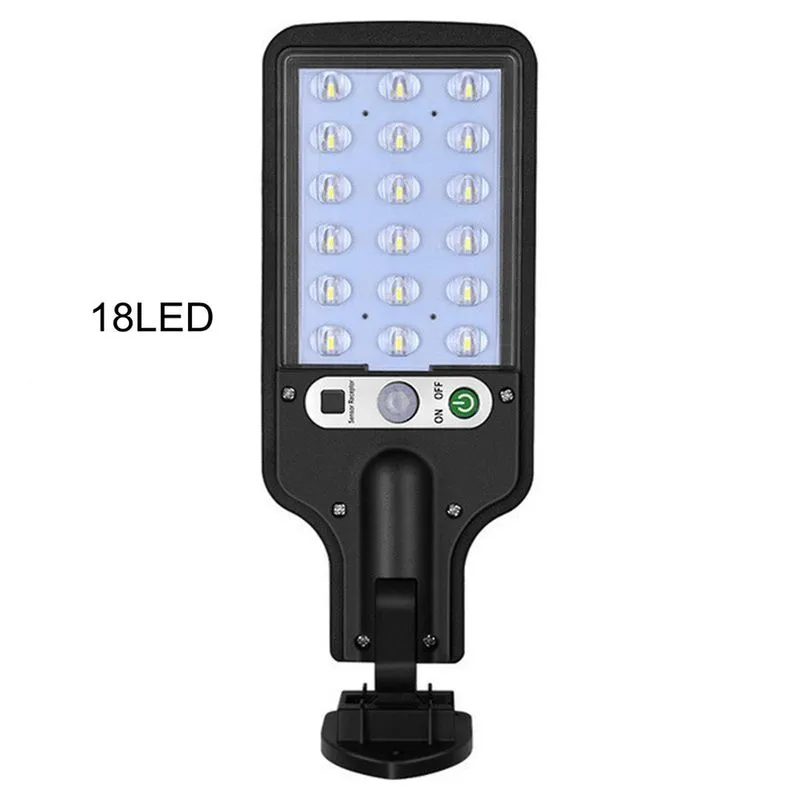 Luz de rua solar, Ip65 impermeável, crepúsculo para da-wn com sensor de movimento levou luz de inundação de segurança para estacionamento com 18 contas de lâmpada led