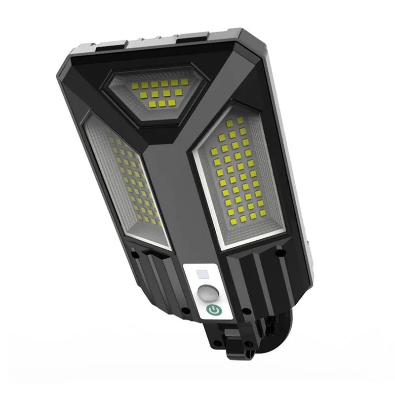 Luz de rua solar, Ip65 luzes alimentadas por energia solar ao ar livre à prova d'água, luz solar com controle remoto para porta da frente, quintal, garagem