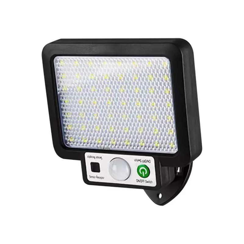 Luzes solares ao ar livre, sensor de movimento luzes alimentadas por energia solar Ip65 à prova d'água, 3 modos, com controle remoto, luzes de segurança de parede para pátio de jardim de jardim de cer