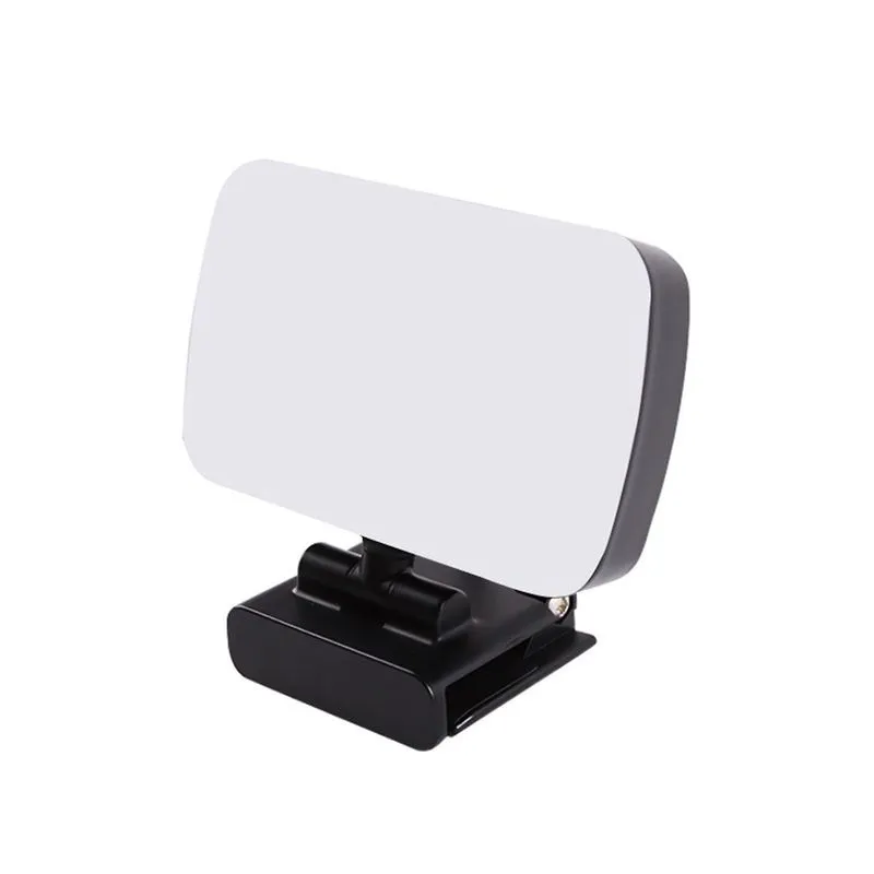 Iluminação de videoconferência, iluminação de webcam para trabalho remoto, transmissão ao vivo, luz de vídeo para reunião de zoom com clipe resistente