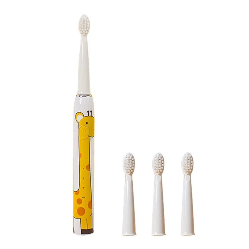 Escova de dentes elétrica infantil recarregável, 3 modos com memória, limpeza fácil e divertida, 19000 golpes, IPX7 à prova d'água, temporizador de 2 minutos para maiores de idade, 4 cerdas macias
