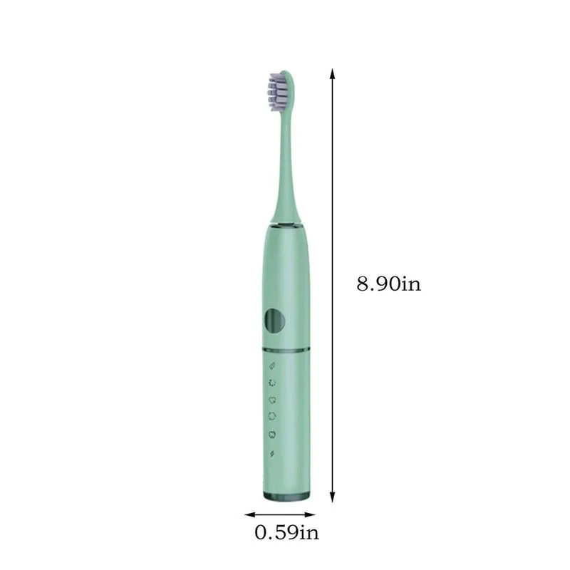 Escova de dentes elétrica Sonic para adultos - Escovas de dentes recarregáveis de alta potência, 5 modos, 2 cabeças de escova, 4 horas de carga rápida por 120 dias, temporizador inteligente