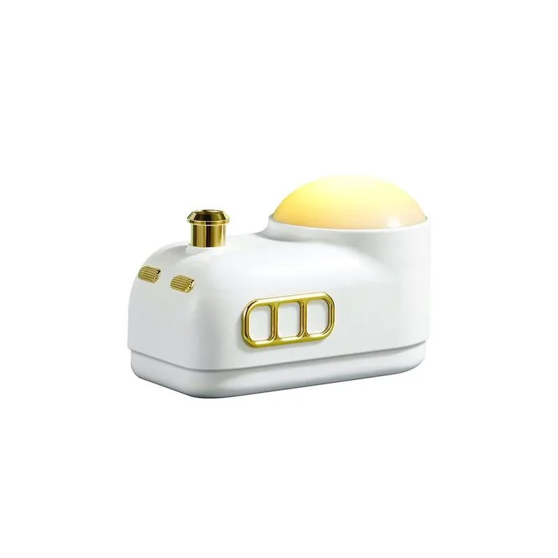 Umidificador de trem a vapor Portátil Desktop Usb Atmosfera Night Light Umidificador de ar de trem retro, dois modos de pulverização, quarto, umidificador de escritório
