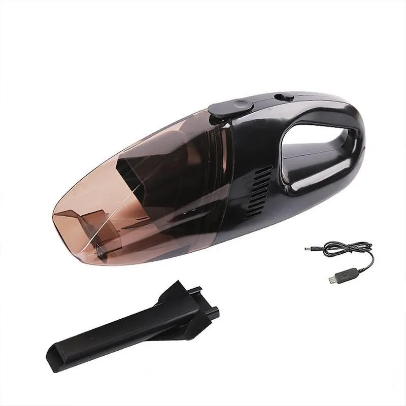 Aspirador de pó de carro 12v no carro pequeno mini aspirador de pó de mão úmido e seco - preto