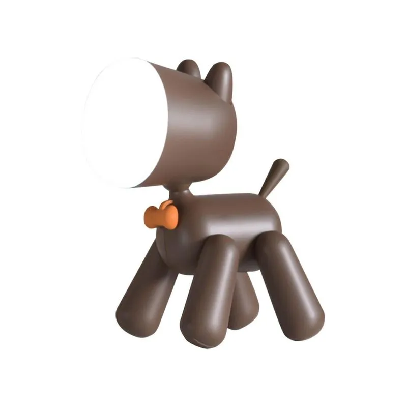 Filhote de cachorro levou lâmpada de mesa bonito noite luz para crianças portátil recarregável cachorro lâmpadas com branco quente 2700 3000k cor