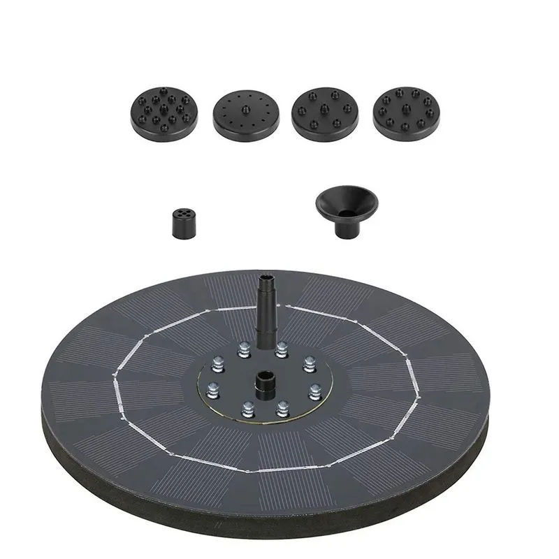 Fontes solares conduzidas 3w para birdbath, Fontes de água solares 5 bicos, Fontes solares da bomba das fontes solares para o jardim Birdbath Pond Pool Fish
