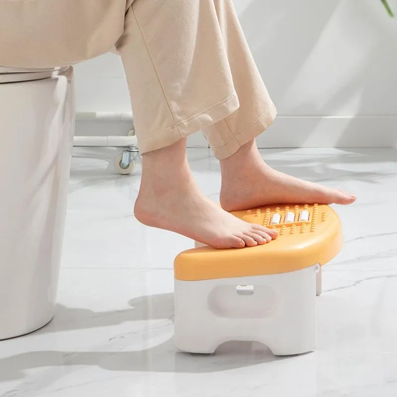 Banqueta Sanitária Dobrável, Massagem Pés, Antiderrapante, Universal e Portátil - Crianças e Adultos