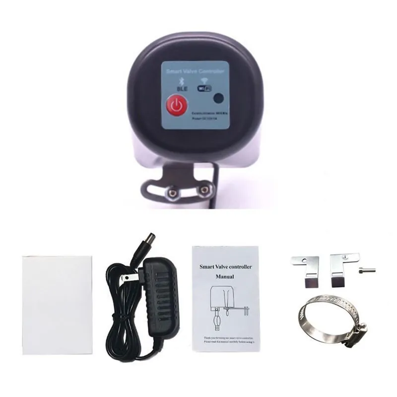 Wifi Water Valv-e Controller, smart Water Valv-e Shut Off, temporizador automático de rega com válvula de esfera e, controlador de sprinklers, compatível com Alexa e Google Assi