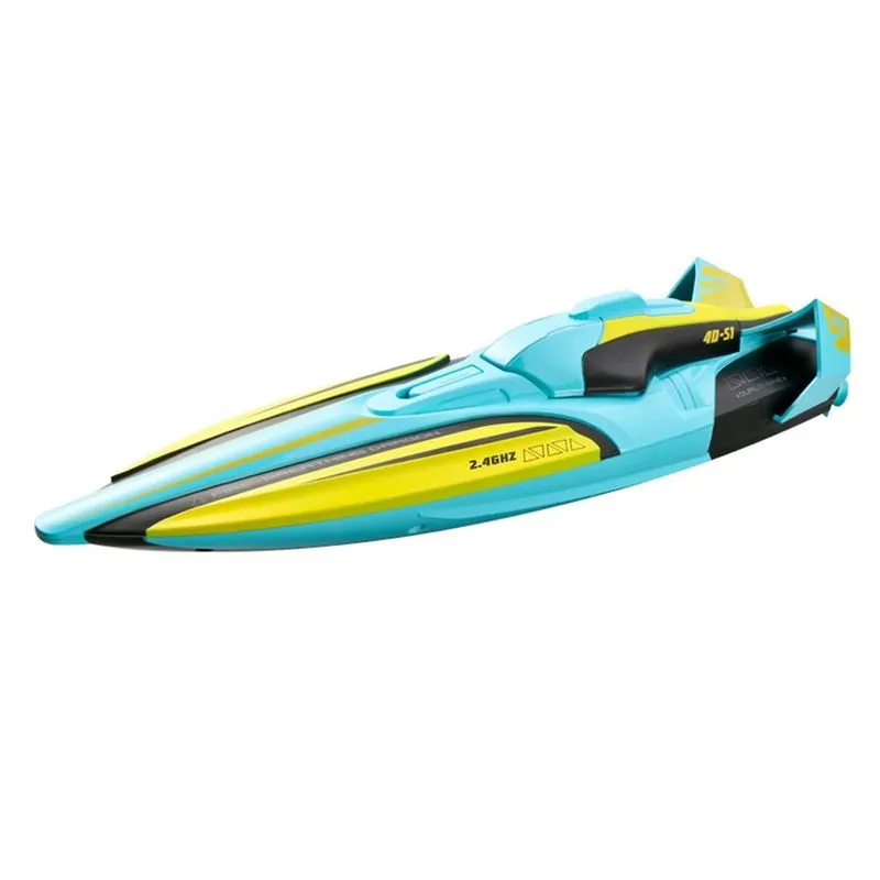 Lancha Rc - Lancha de controle remoto para piscinas e lagos, barcos Rc rápidos para adultos e crianças, Controle remoto de 4 canais 2.4ghz, barcos recarregáveis