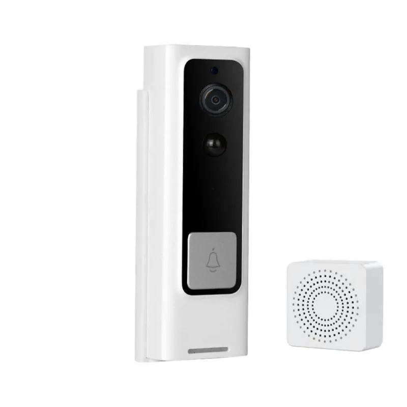 Campainha visual remota sem fio inteligente, detecção de movimento, sensor pir embutido, carregamento wi-fi de visão noturna hd, campainha de intercomunicação visual sem fio