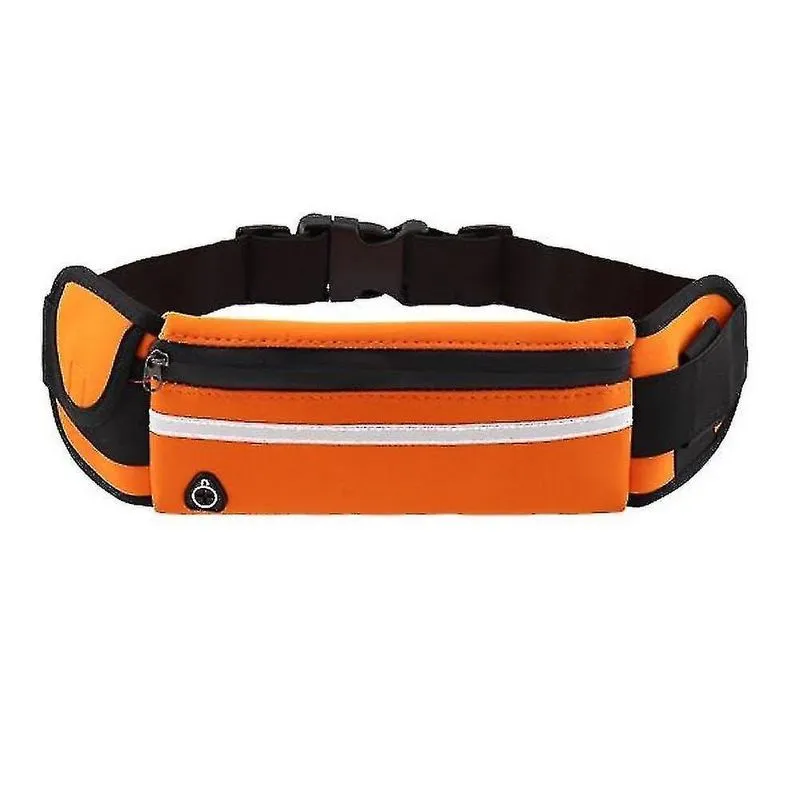Fanny packs executando bolsos para celular bolsos esportivos de fitness com garrafa de água laranja