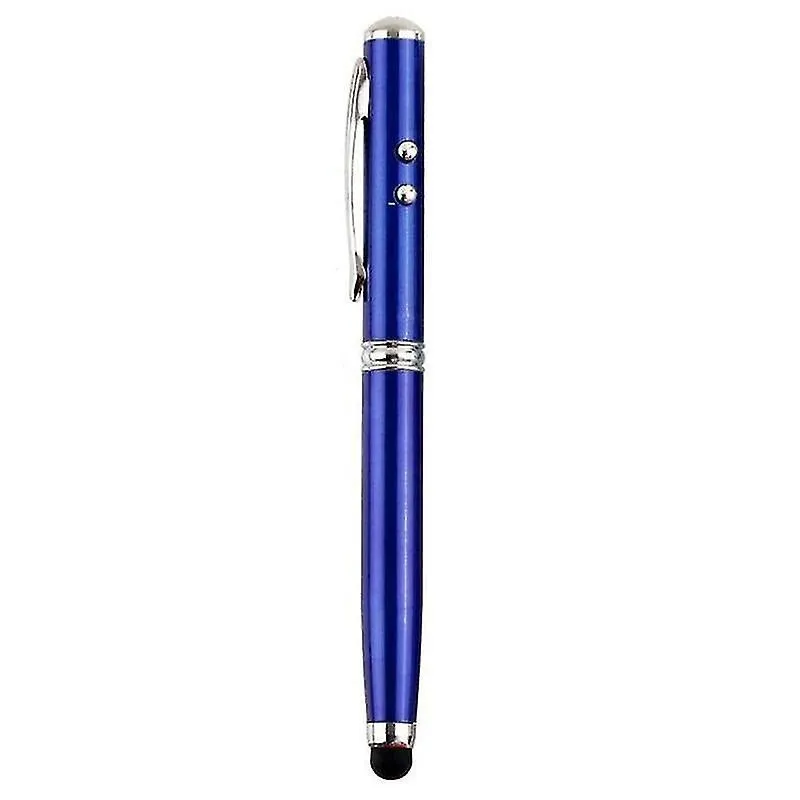 Canetas de gravação styluses azul abrangente 4-em-1 caneta stylus de luz led ponteiro laser para toque capacitivo