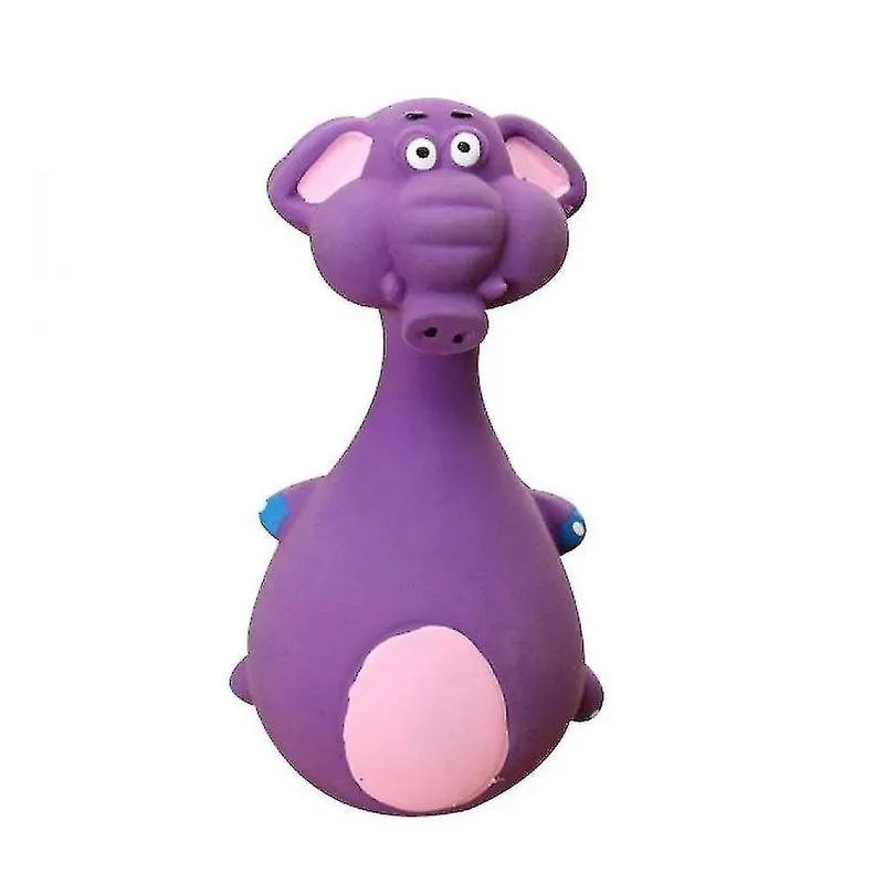 Brinquedos para cães desenho animado para cães brinquedo de látex molar resistente a mordidas roxo