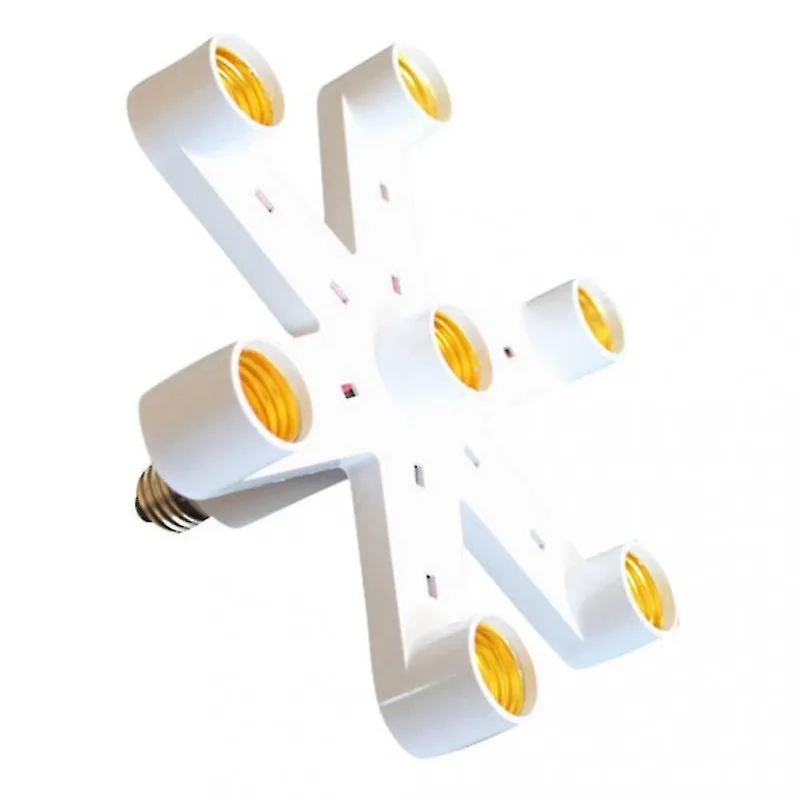 Conjuntos de utensílios de cozinha 7 em 1 divisor de lâmpada e27 base led conversor adaptador adaptador divisor de soquete