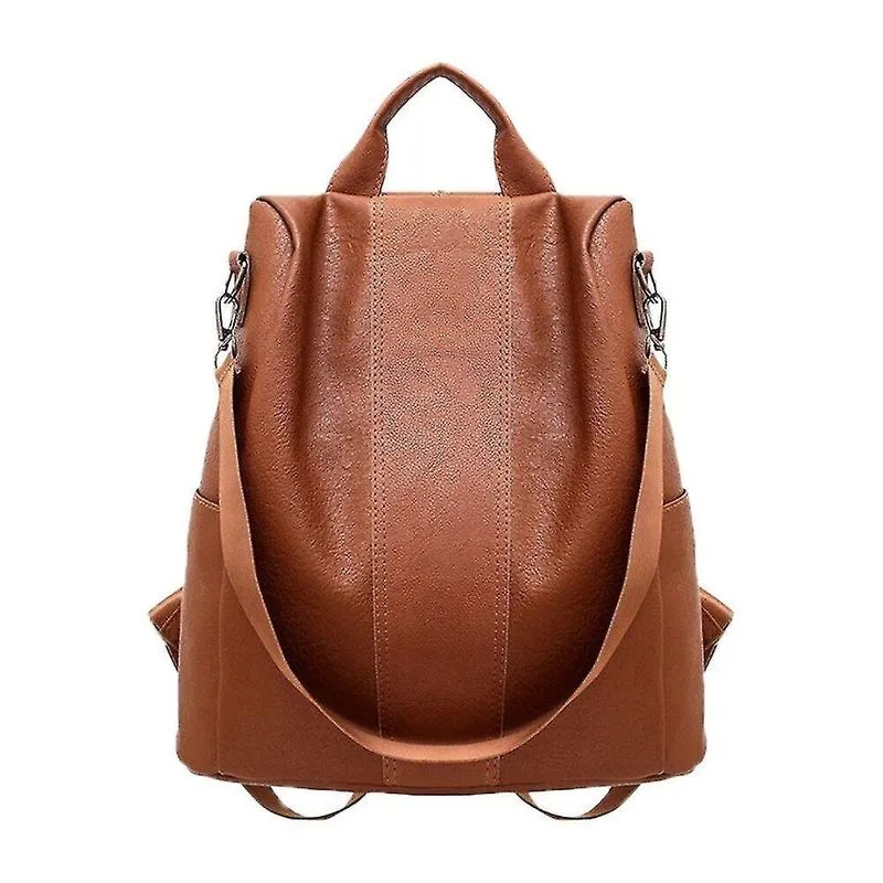 Mochilas femininas mochila viagem couro pu zíper senhora mochila escolar anti-roubo mochilas femininas