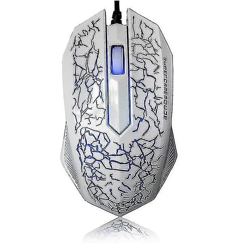 Conjuntos de acessórios de computador pequeno formato especial 3 botões usb com fio luminoso gamer mouse para jogos de computador branco