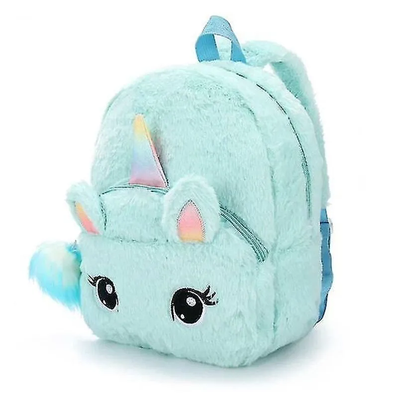 Mochilas unicórnios cartoon bolsa de livro escolar menina feminina mochila de pele do jardim de infância bolsa fofa viagem crianças
