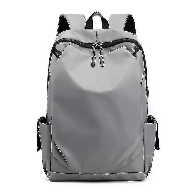Mochilas de poliamidas masculinas cinza claro e mochila de nylon para viagens ou negócios