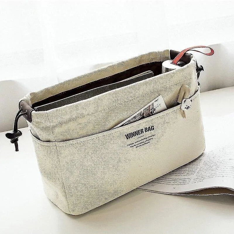Sacos de higiene pessoal cosméticos organizador de bolsa de lona inserção organizadora de bolsa com compartimentos organizadores de maquiagem bolsa organizada