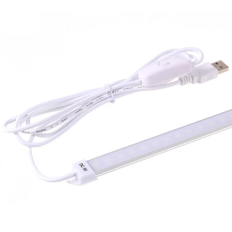 Luzes do livro 35cm usb led luz de tira rígida com interruptor para armário gaveta armário estante dc5v